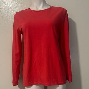 Talbots Vibrant Red Long Sleeve Tee